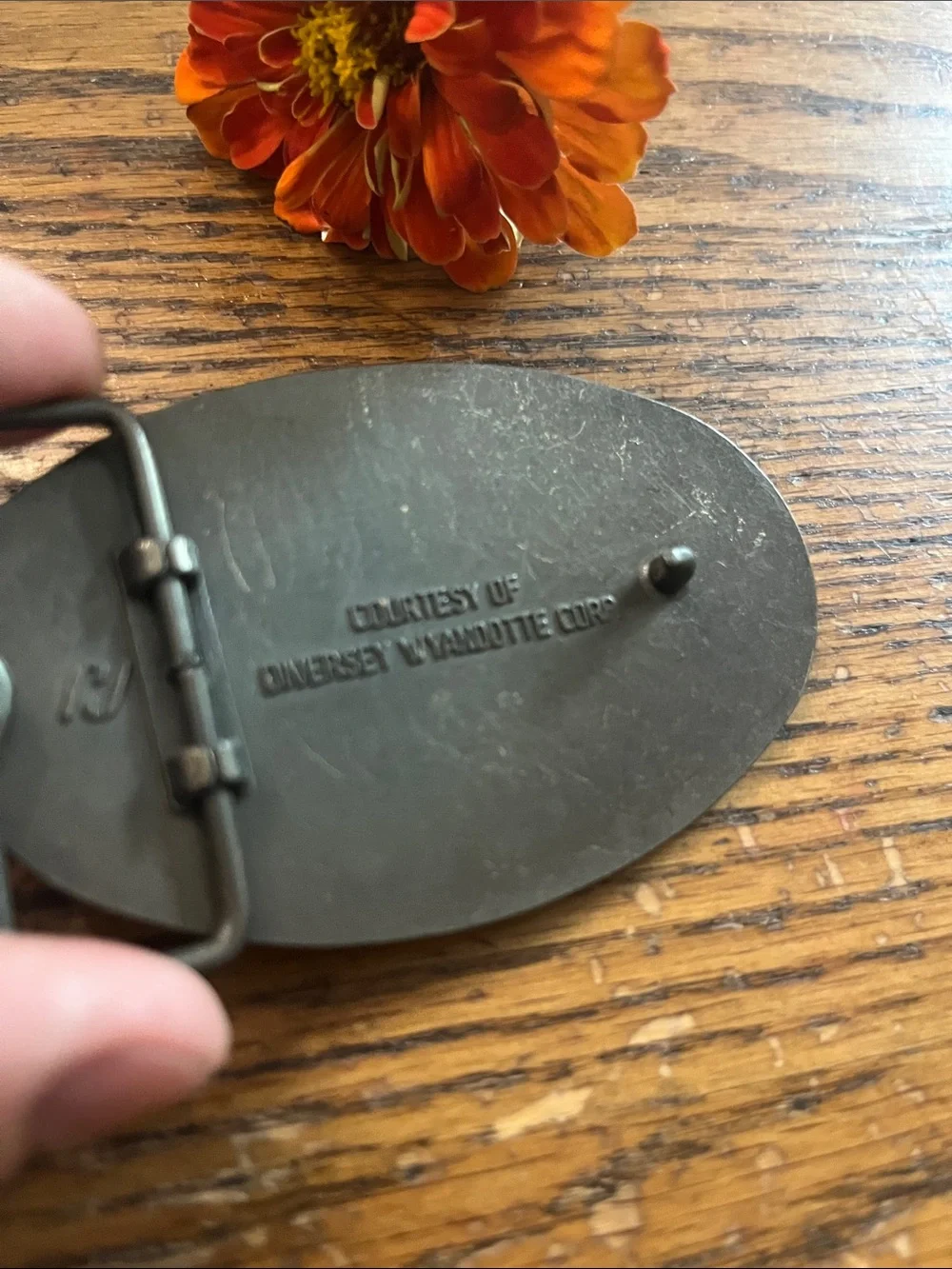 Cass - Clay Oval Metal Belt Buckle - Men Accessories